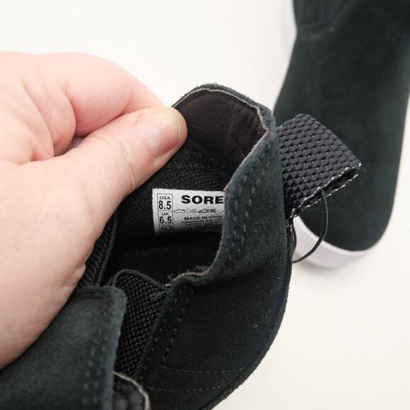 NEW Sorel Out N About Slip-On Wedge Bootie Black White Women's 8.5 No Box - Picture 6 of 6